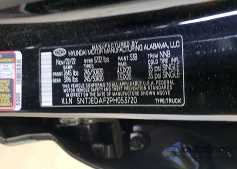 2023 Hyundai Santa Cruz Limited z USA, uszkodzony, nr VIN 5NTJEDAF2PH053720